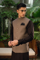 Jute Brown Suiting Waistcoat WS-20012