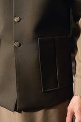 Wood Brown Waistcoat Suit WS-20011